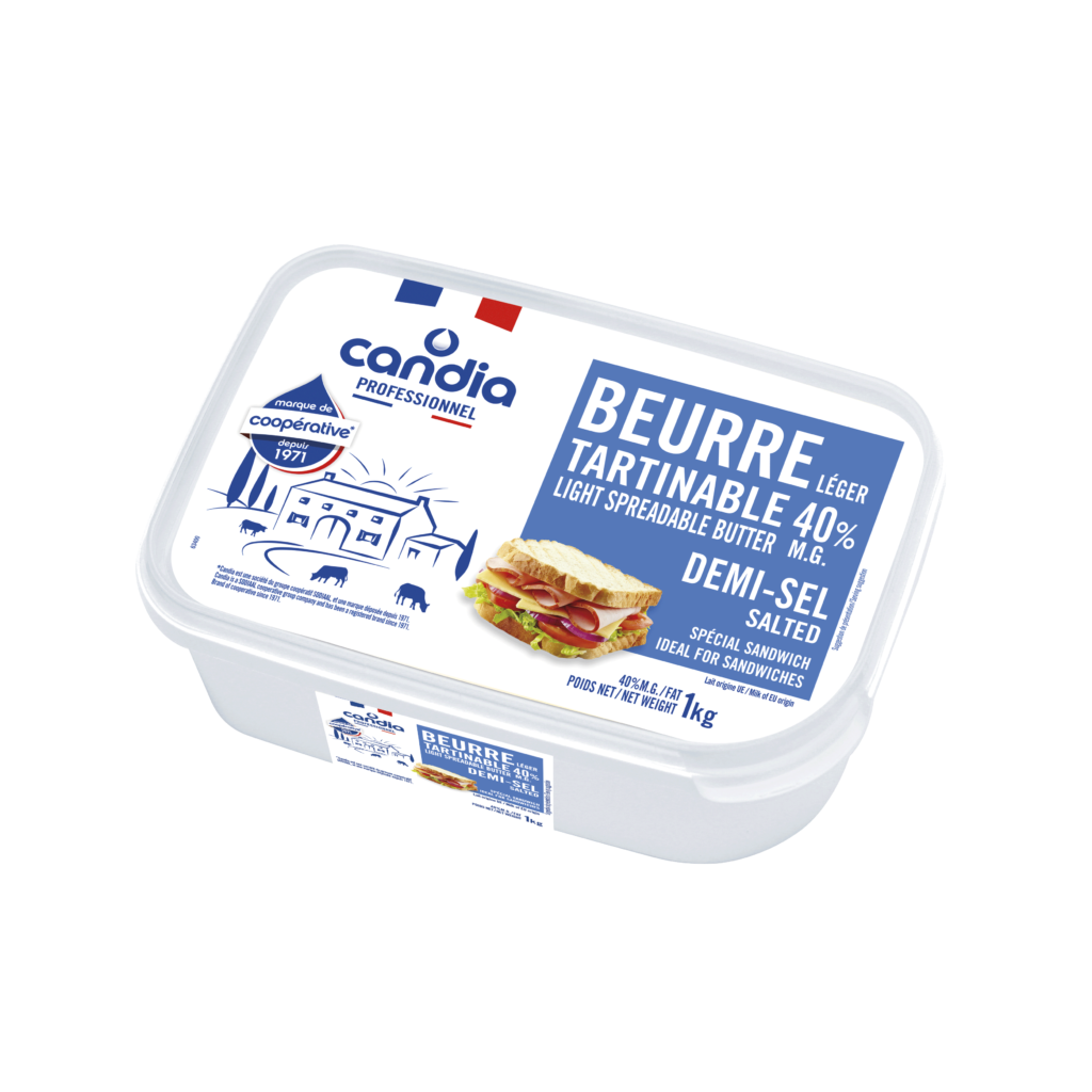 Tartimalin Beurre tendre léger demi-sel 1 kg - Eurodistribution