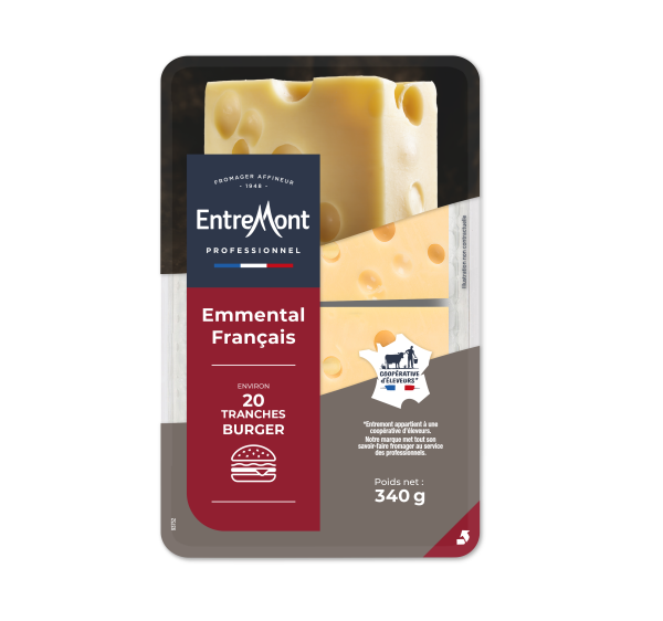 Emmental tranches burger &#8211; Entremont Professionnel &#8211;  340g